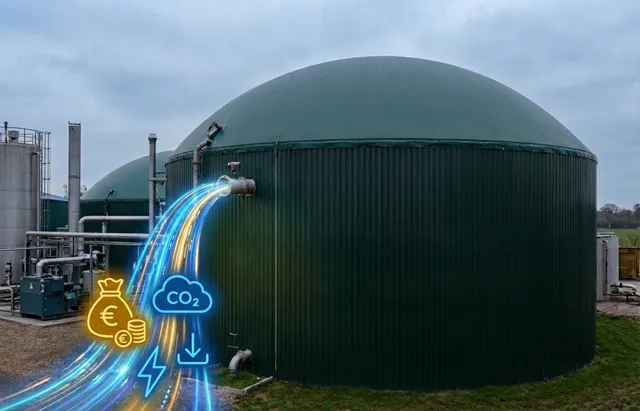 Biogas losses visualization